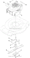 ENGINE AND BLADE ASSEMBLY