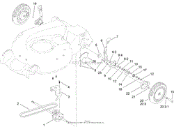 TRANSMISSION AND REAR WHEEL ASSEMBLY