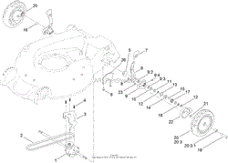 REAR WHEEL AND HEIGHT-OF-CUT ASSEMBLY