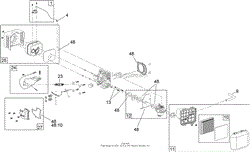 CARBURETOR, MUFFLER, AIR CLEANER AND VALVE COVER ASSEMBLY