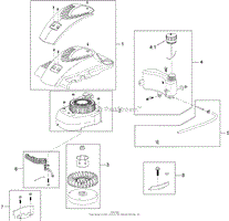 SHROUD, FLYWHEEL AND FUEL TANK ASSEMBLY