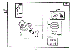 ENGINE BRIGGS &amp; STRATTON MODEL 128802-0615-01(3)