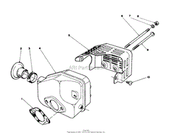 MUFFLER ASSEMBLY (ENGINE MODEL NO. 47PH7)