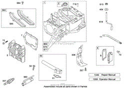 CYLINDER ASSEMBLY BRIGGS AND STRATTON 126T05-0241-B1