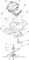 ENGINE AND BLADE ASSEMBLY