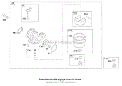 CARBURETOR ASSEMBLY BRIGGS AND STRATTON 122K02-0172-E1