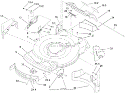 DECK, SIDE CHUTE AND REAR DOOR ASSEMBLY