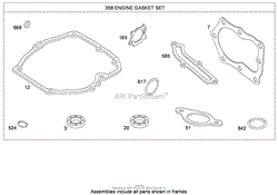 ENGINE GASKET SET BRIGGS AND STRATTON 126T05-0240-B1