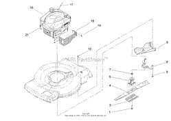 ENGINE AND BLADE ASSEMBLY