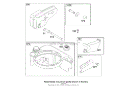 MUFFLER AND FUEL TANK ASSEMBLY BRIGGS AND STRATTON 122K05-0171-E1