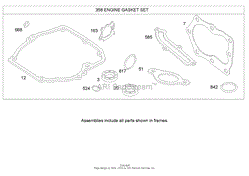 GASKET ASSEMBLY BRIGGS AND STRATTON 122K05-0171-E1