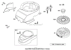 BLOWER HOUSING ASSEMBLY BRIGGS AND STRATTON 126T02-0227-B1