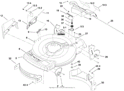 DECK, SIDE CHUTE AND REAR DOOR ASSEMBLY