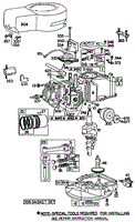 ENGINE BRIGGS &amp; STRATTON MODEL NO. 93508-0196-01, ENGINE BRIGGS &amp; STRATTON NO. 92908-2954-01