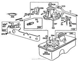 ENGINE BRIGGS &amp; STRATTON MODEL NO. 93508-0196-01