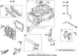 CYLINDER ASSEMBLY BRIGGS AND STRATTON 126T02-0233-B1