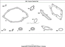 ENGINE GASKET SET BRIGGS AND STRATTON 126T02-0233-B1