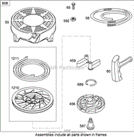 STARTER ASSEMBLY BRIGGS AND STRATTON 126T02-0233-B1