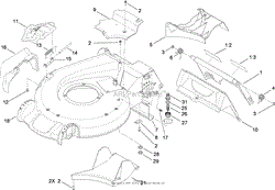 DECK HOUSING AND REAR DOOR ASSEMBLY