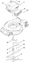 ENGINE AND BLADE ASSEMBLY