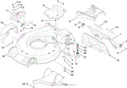 DECK HOUSING AND REAR DOOR ASSEMBLY