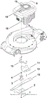 ENGINE AND BLADE ASSEMBLY