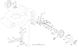 REAR WHEEL AND HEIGHT-OF-CUT ASSEMBLY