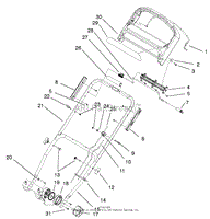 SELF PROPELLED HANDLE AND CONTROLS ASSEMBLY