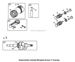 CRANKSHAFT ASSEMBLY BRIGGS AND STRATTON 12H802-1720-B1