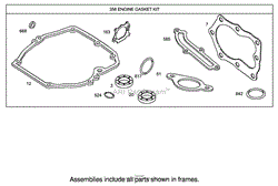 GASKET ASSEMBLY BRIGGS AND STRATTON 12H802-1720-B1