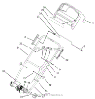 LOWER HANDLE AND ADJUSTING KNOB ASSEMBLY