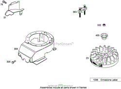 BLOWER HOUSING ASSEMBLY BRIGGS AND STRATTON 126T02-0231-B1