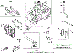 CYLINDER ASSEMBLY BRIGGS AND STRATTON 126T02-0231-B1