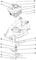 ENGINE AND BLADE ASSEMBLY