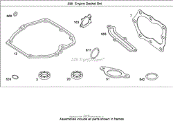 ENGINE GASKET SET BRIGGS AND STRATTON 126T02-0231-B1