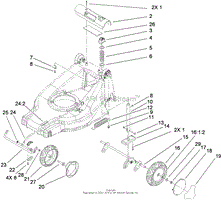 HEIGHT-OF-CUT AND WHEEL ASSEMBLY