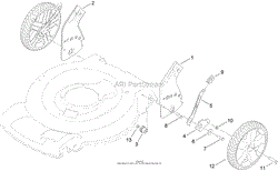 HEIGHT-OF-CUT AND REAR WHEEL ASSEMBLY