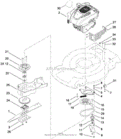 ENGINE AND BLADE ASSEMBLY