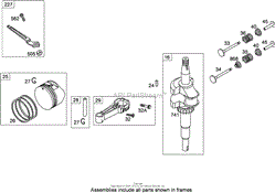 CRANKSHAFT ASSEMBLY BRIGGS AND STRATTON 122T02-2059-B1