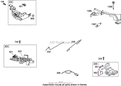 GOVERNOR, CONTROLS, BRAKE AND IGNITION ASSEMBLY BRIGGS AND STRATTON 122T02-2059-B1