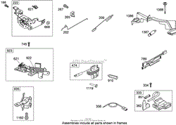 GOVERNOR, CONTROLS, BRAKE AND IGNITION ASSEMBLY BRIGGS AND STRATTON 122T07-2058-B1