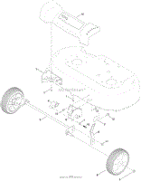 FRONT WHEEL AND HEIGHT-OF-CUT ASSEMBLY