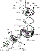 CYLINDER AND CRANKCASE ASSEMBLY KAWASAKI FJ180V-AS28