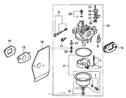 CARBURETOR ASSEMBLY HONDA GXV160K1 A12