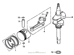 CRANKSHAFT AND PISTON ASSEMBLY HONDA GXV160K1 A12