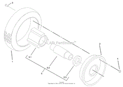 WHEEL AND TIRE ASSEMBLY NO. 100-2870