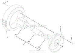 WHEEL AND TIRE ASSEMBLY NO. 100-2870