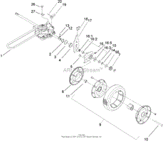 REAR WHEEL AND AXLE ASSEMBLY