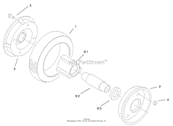 REAR WHEEL &amp; TIRE ASSEMBLY NO. 74-1720