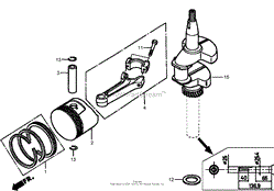 CRANKSHAFT AND PISTON ASSEMBLY HONDA GXV160K1-A1T